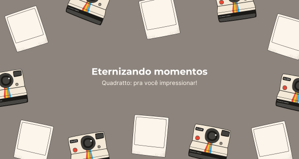 Impressão em papel fotográfico com mockups de fotos e câmeras Polaroid